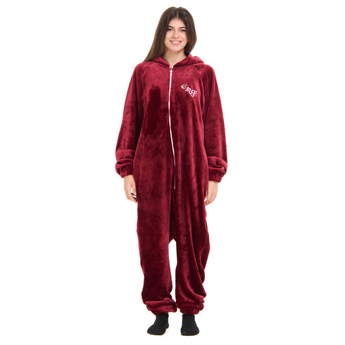 Snuggs Blanket Onesie Dark Red هلال رمضان